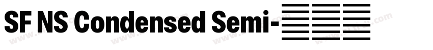 SF NS Condensed Semi字体转换